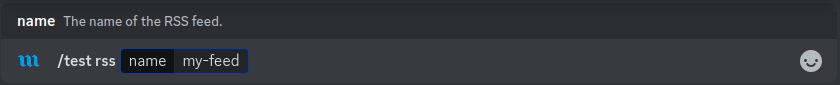Discord Test RSS command