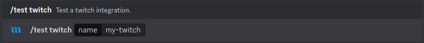 twitch test discord command